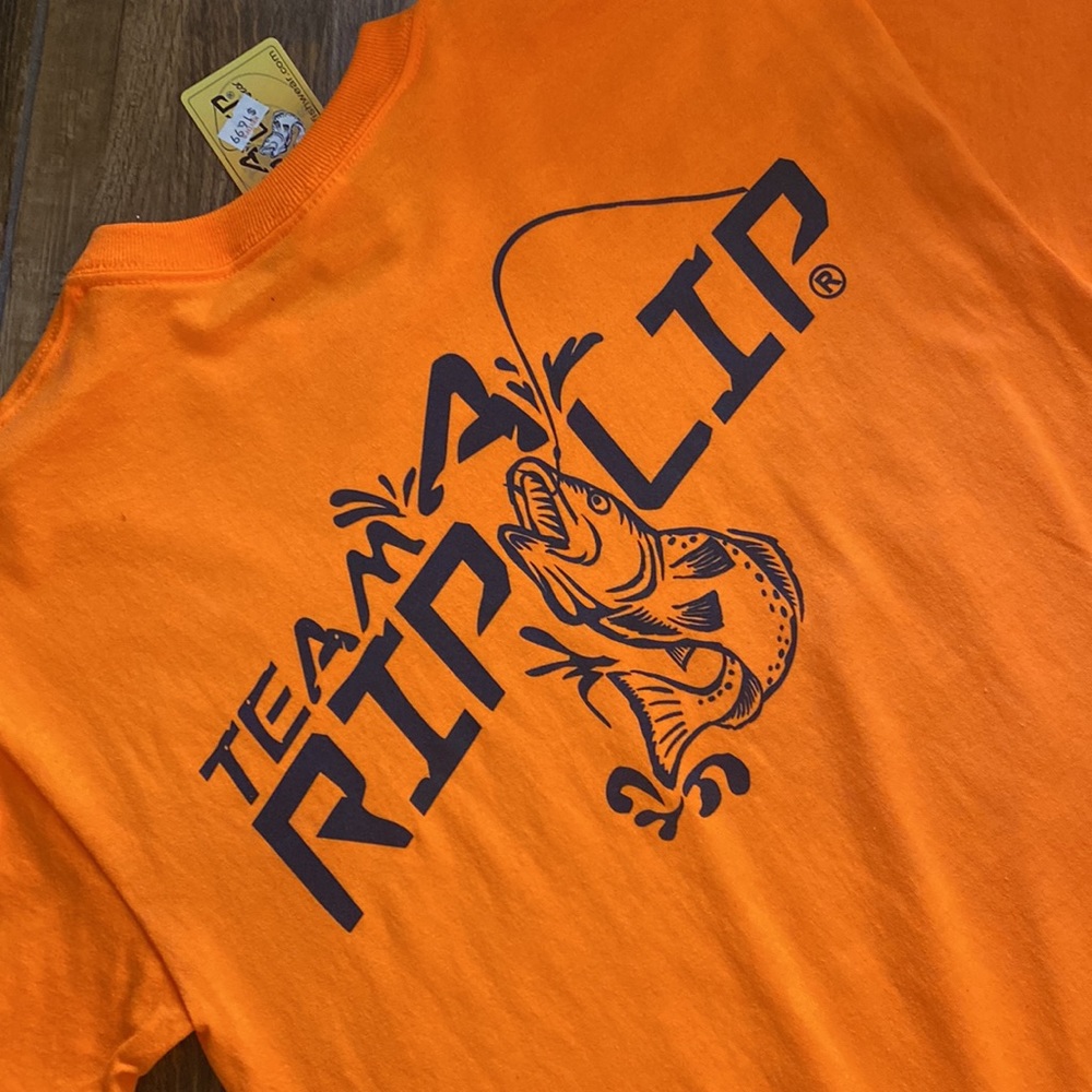 NWT Rip A Lip Neon Orange Short Sleeve Tee Small